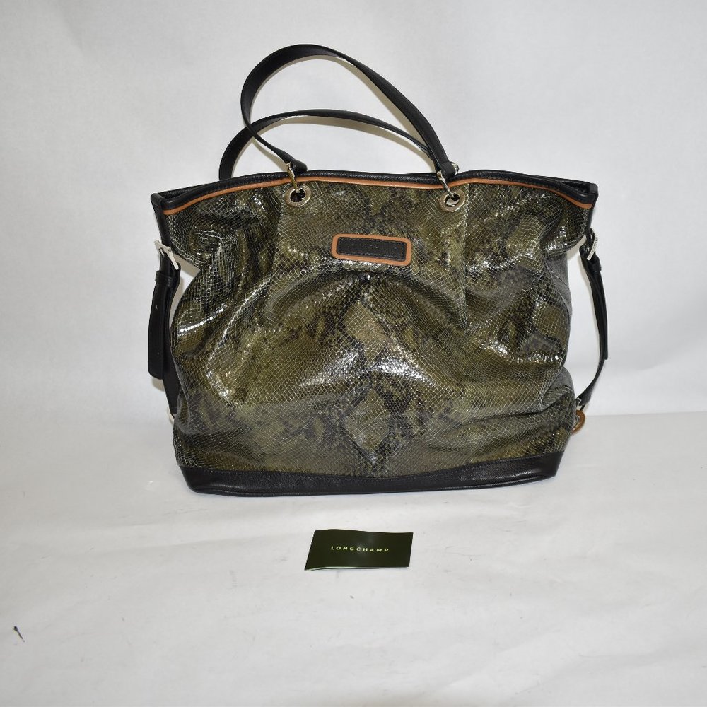 LONGCHAMP 'Reptiligne' Embossed Tote